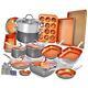 Copper Pots and Pans Set Nonstick Cookware Set 23pc Induction Cookware Sets