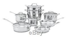 Cuisinart 13-pc Stainless Steel Cookware Kitchen Set Pots Pans Cooking FREE SHIP
