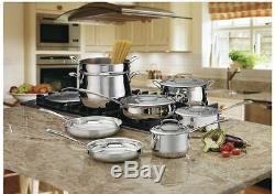 Cuisinart 13-pc Stainless Steel Cookware Kitchen Set Pots Pans Cooking FREE SHIP