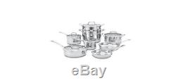Cuisinart Contour Stainless Steel 13-Piece Cookware Set and Lids, Pan Pans Pots