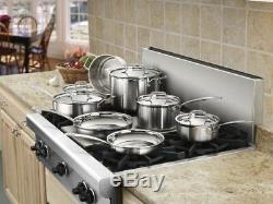 Cuisinart MultiClad Pro 12-Piece Kitchen Cookware Set Stainless Steel Pots Pans