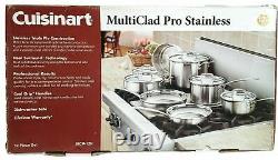 Cuisinart MultiClad Pro Stainless Steel 12 Piece Cookware Set MCP-12N Open Box