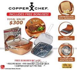 Danoz Copper Chef 6 Piece Set 9.5 + Bonus Pan included + Warranty