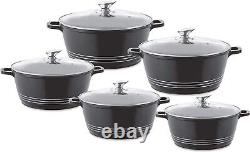 Durane Die-Cast Stockpot 3 Layer Non-Stick Coated Set set with Vented Glass lid