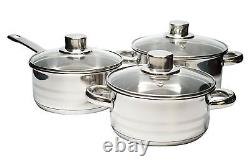 ELO Germany Stainless Steel 10 Piece Kitchen Induction Cookware Pots and Pan Set