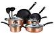 EPPMO Copper Nonstick Cookware Set, Dishwasher Safe and Oven Safe Pots and Pans