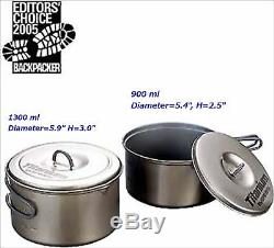 EVERNEW Titanium Ceramic Non-stick pan 6.5 ECA441 & Cooker 0.9/ 1.3L Set ECA412