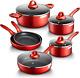Fadware Induction Pots and Pans Set, 10 Piece Non Stick Cookware Set, Stay Cool