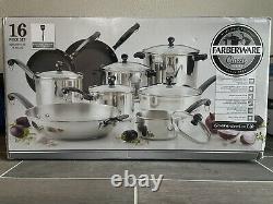 Farberware Classic Series Stainless Steel 16-Piece Cookware Set NEW & SEALED