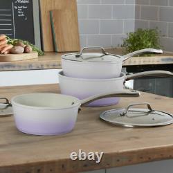 Fearne by Swan Lilac 3 Piece Enamel All Hob Pan Set Fast Delivery