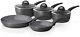 Forged Pan Set 5 Piece, Non-Stick with Soft Handles, Graphite