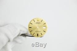Gen Rolex Two Tone Gold Stick Dial DateJust Pie Pan Non Quickset Slow Set 1601