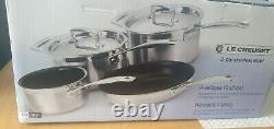 Genuinely Le Creuset 3 Ply Stainless Steel Non Stick 4 Piece Set. High Quality