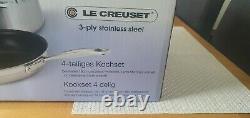 Genuinely Le Creuset 3 Ply Stainless Steel Non Stick 4 Piece Set. High Quality