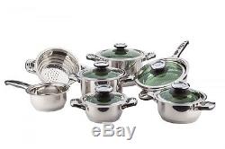 Grand Beluga 12 Piece Cookware Set High Quality Stainless Steel