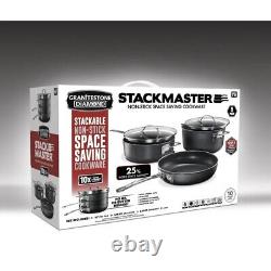 Granitestone Stackmaster Stackable 5 Piece Aluminum Non Stick Cookware Set