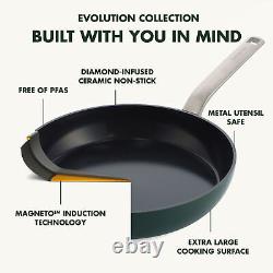 GreenPan Frying Pan & Wok Set Ceramic Non-Stick Induction Evolution (Open Box)
