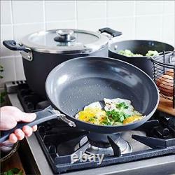 GreenPan Levels Stackable Ceramic Nonstick Hard Cookware Pots Pans Set 6 Pc