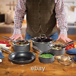Hairy Bikers Non-Stick Forged 5 Piece Saucepans & Frying Pan Set with Lids