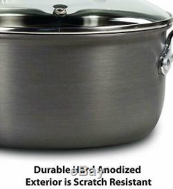 Hard Anodized Cookware Set 14 Piece Thermo-Spot Heat Indicator Nonstick Pot Pan