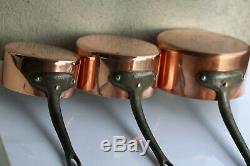 Heavy! 5 Piece French Vintage Solid Copper Pan Set 6kg/13.2lbs 1.5-2mm