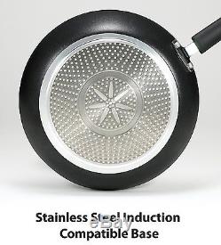 Induction Cookware Set Pots And Pans Nonstick T-Fal Professional 12 Piece Black