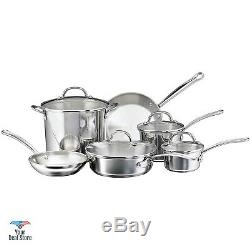 Induction Cookware Set Stainless Steel Pots And Pans Frying Pan Skillet With Lid