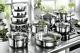 Induction Hob Cookware Pan Set 20 Piece Stainless Steel Kitchen Pots Bowls New