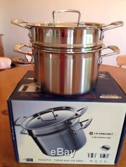 JOHN LEWIS Le Creuset 3Ply Stainless Steel 20cm Pasta Pot/Pan NEW IN BOX RRP£225