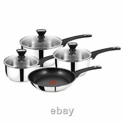 Jamie Oliver Tefal 4pc Stainless Steel Pan Set (Induction Compatible)