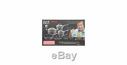Jamie Oliver by Tefal Hard Anodised 5 Piece Cookware Set Frying Pan Saucepan