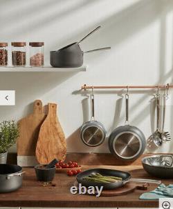 John Lewis & Partners Hard Anodised Aluminium Non-Stick Saucepan/Frying Pan Set