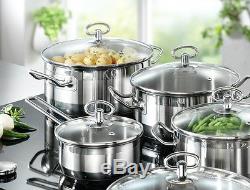 Karcher Jasmin Stainless Steel 20 Piece Cookware Set Pans Bowls Lids Kitchenware