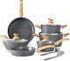 Kitchen Academy 12 Pieces Nonstick Pots and Pans Set, Induction Cooking Pan Set