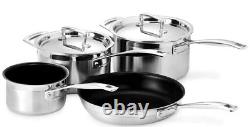Le- Creuset Stainless Steel 4-Pan cooks set