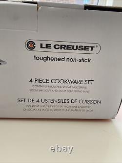 Le Creuset Toughened Non-Stick 4-Piece Cookware Set. RRP £590 NEW