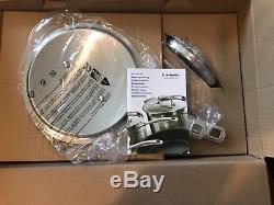 Le creuset 3-ply stainless steel 4 piece cookware set. Brand new in box