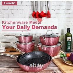 LovoIn 14 pcs Cookwares, Pots and Pans Set Has a Non-Stick, Durable