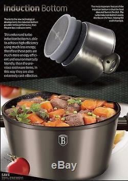 Luxury Pots High-quality rose gold Cookware Set 10 pcs frypan utensils