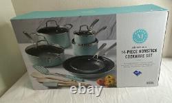 Martha Stewart 14-Piece Nonstick Aluminum Cookware Set Non Stick Oven Safe