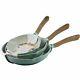 Masterclass Cookware 8 9.5 11 Skillets Non Stick Frying Pans Turquoise Set 3