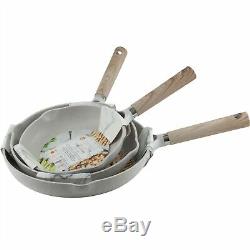 Masterclass Premium Cookware 8 9.5 11 Skillets Non Stick Frying Pans Set of 3