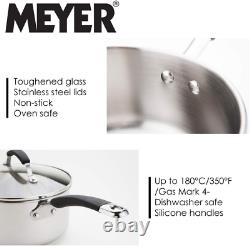 Meyer 5 Piece Saucepan Set Stainless Steel
