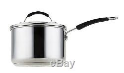 Meyer 5 Piece Stainless Steel Saucepan Set Induction All Hobs 10 Yr Guarantee