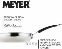 Meyer 5 pcs Stainless Steel Induction Saucepan Frying Pan Cookware Set With Lids