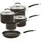 Meyer Cookware Set Frying Pan Saucepan Induction & Non-Stick, Aluminium, 5 Pot
