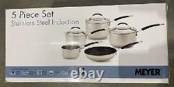Meyer Induction 5 Piece Stainless Steel Cookware Set Dishwasher Safe