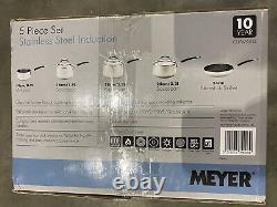 Meyer Induction 5 Piece Stainless Steel Cookware Set Dishwasher Safe