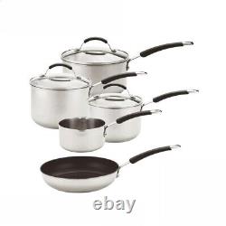 Meyer Induction Cookware Set Stainless Steel, Non Stick Dishwasher Safe, 5 Piece