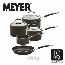 Meyer Induction Milkpan, Saucepans And Frypan Set Of 5 10 Year Guarantee Pan